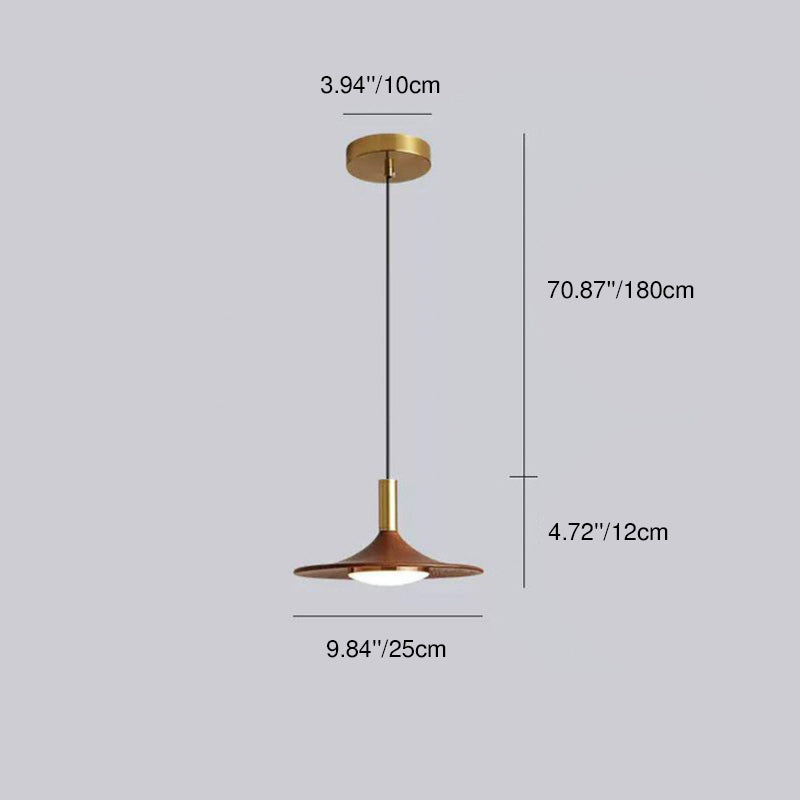 Traditional Rustic Round Iron Acrylic LED Pendant Light For Dining Room