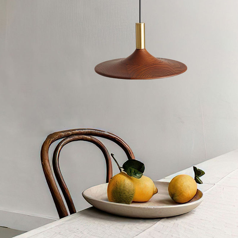 Traditional Rustic Round Iron Acrylic LED Pendant Light For Dining Room