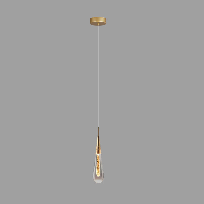 Zeitgenössischer kreativer Tropfen Aluminium Eisen Glas LED Kronleuchter für Esszimmer 