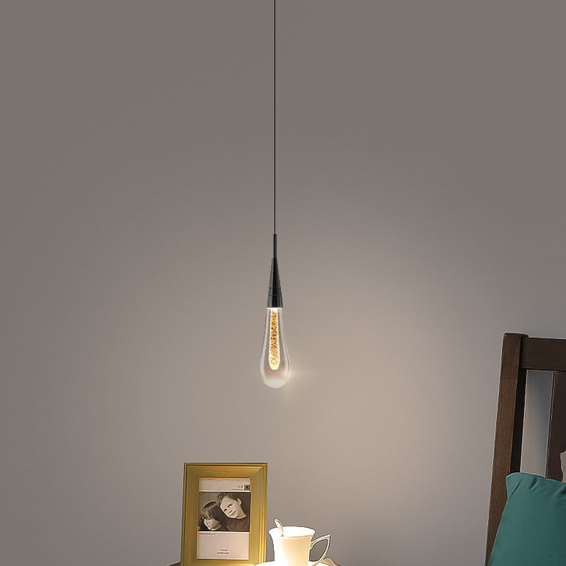 Zeitgenössischer kreativer Tropfen Aluminium Eisen Glas LED Kronleuchter für Esszimmer 