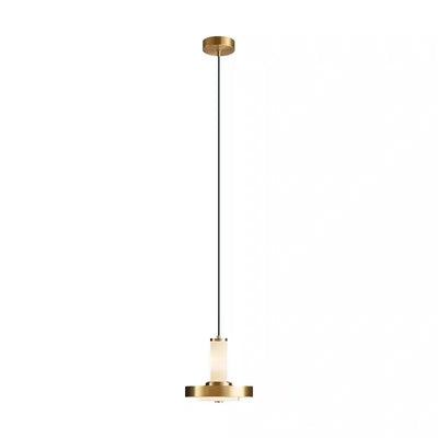 Contemporary Industrial Geometric Iron Acrylic LED Pendant Light For Bedroom