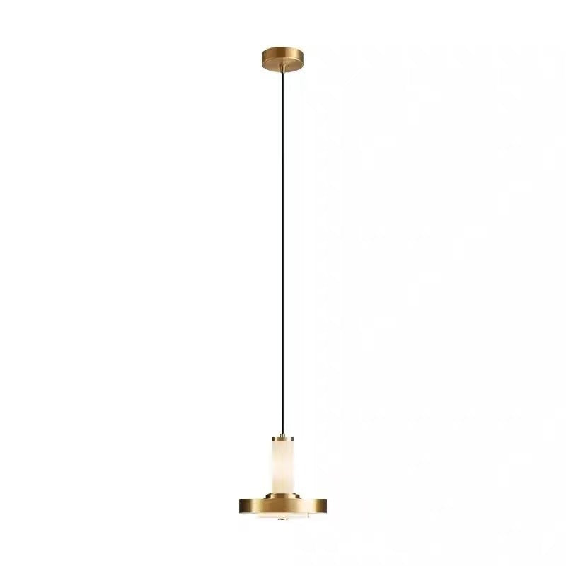 Contemporary Industrial Geometric Iron Acrylic LED Pendant Light For Bedroom