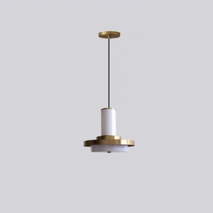Lustre à LED en acrylique et fer géométrique industriel contemporain pour chambre 