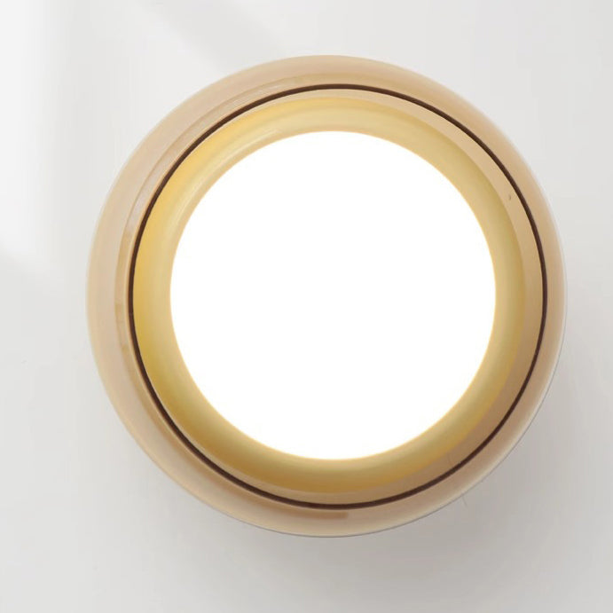 Contemporary Nordic Bowl Iron Acrylic Glass LED Semi-Flush Mount Ceiling Light For Entryway