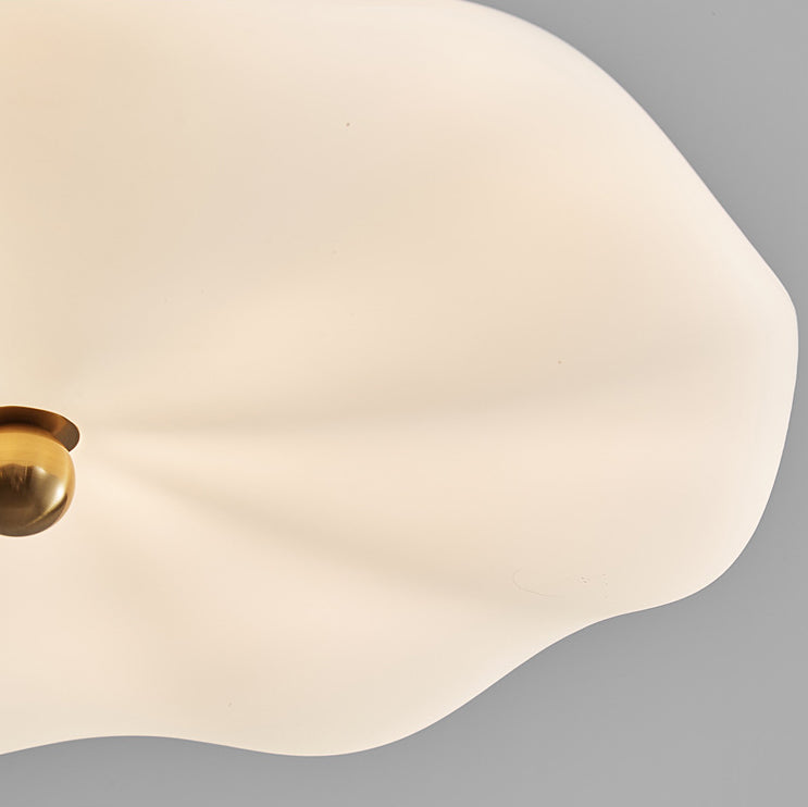 Traditional Vintage Lotus Leaf Iron Rubberwood Rotational Molding LED Pendant Light For Bedroom