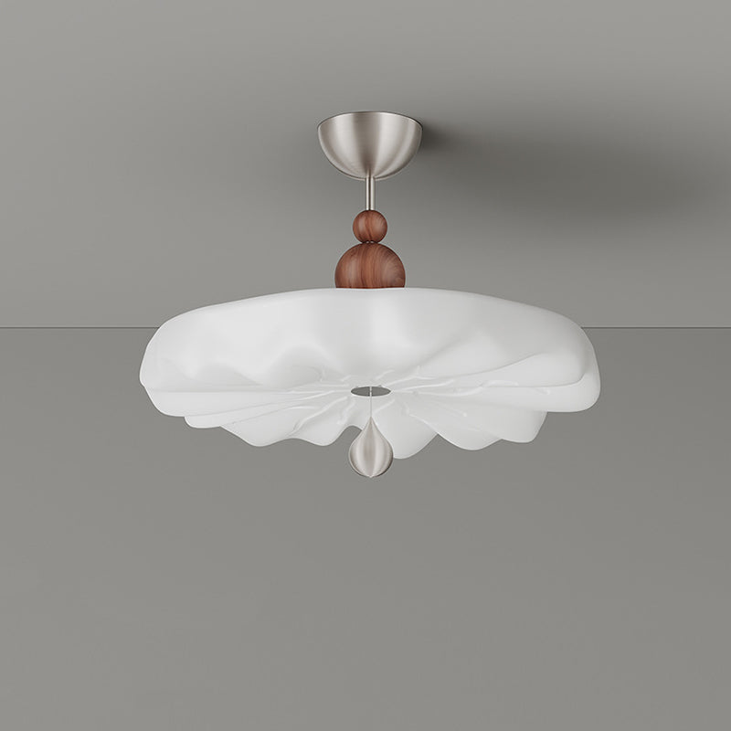 Lustre Plafonnier Semi-Encastré à LED en Fer Vintage Traditionnel avec Motif de Fleurs pour Chambre 
