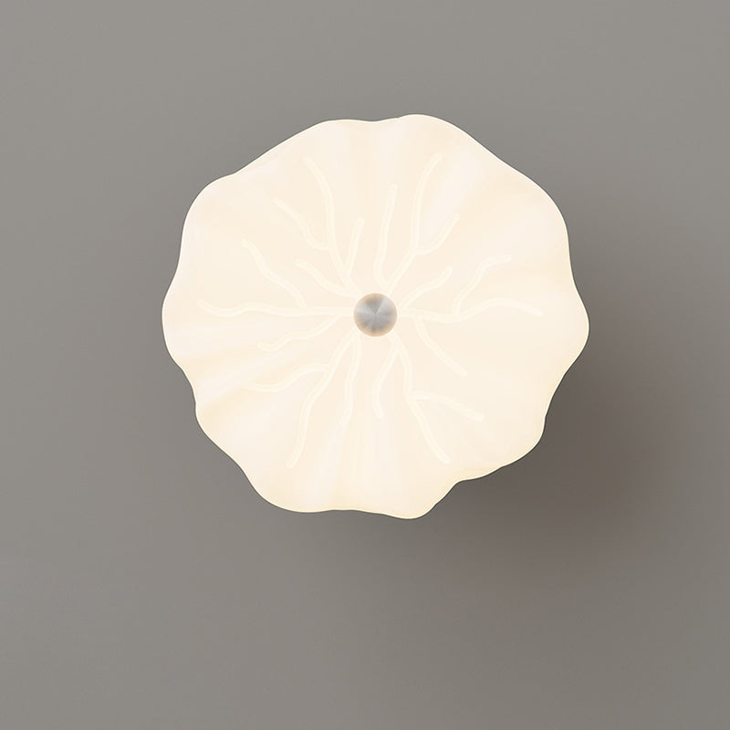 Traditional Vintage Flower Iron PE LED Semi-Flush Mount Ceiling Light For Bedroom