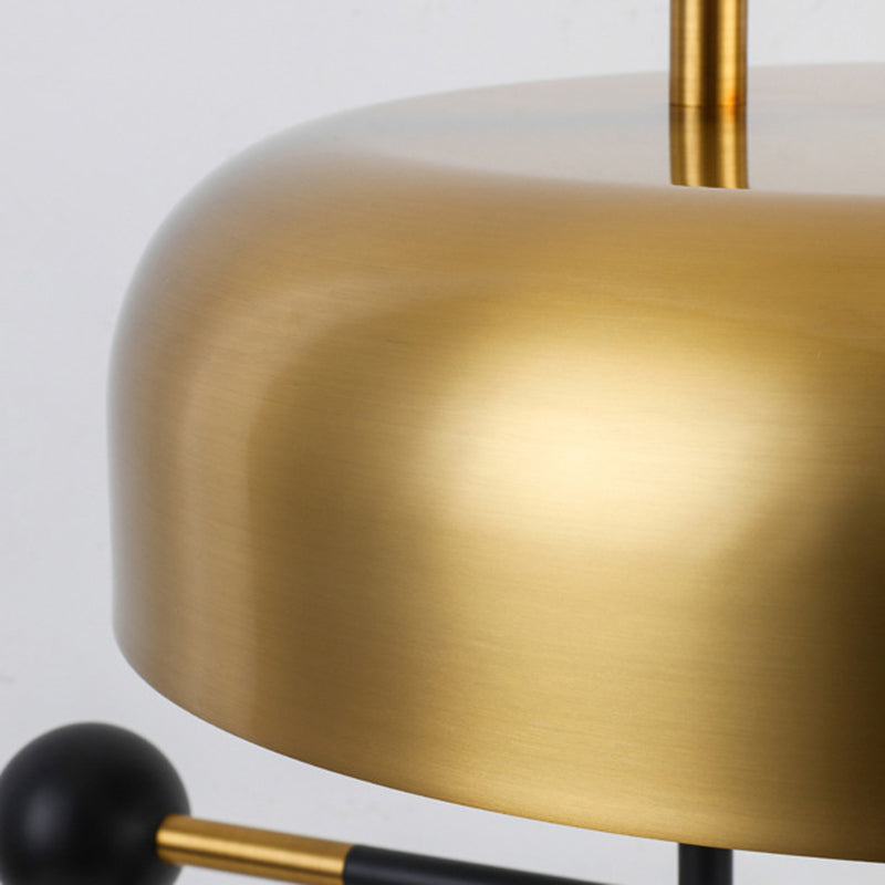 Modern Art Deco Geometric Iron Marble 1-Light Table Lamp For Study