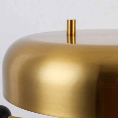 Modern Art Deco Geometric Iron Marble 1-Light Table Lamp For Study