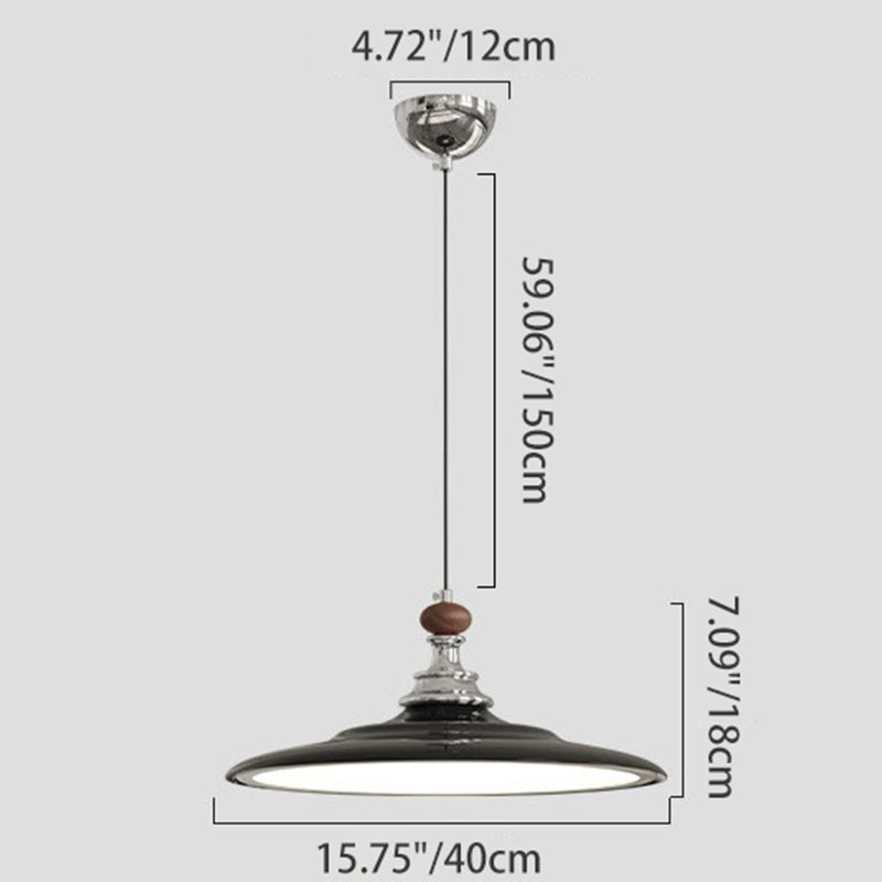 Modern Minimalist Flying Saucer Iron Aluminum PMMA LED Pendant Light For Living Room