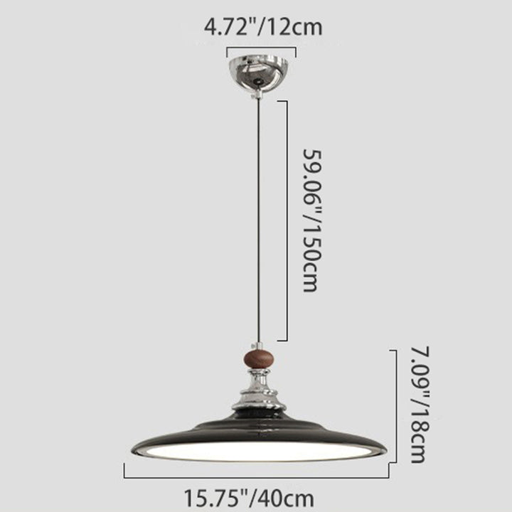 Modern Minimalist Flying Saucer Iron Aluminum PMMA LED Pendant Light For Living Room