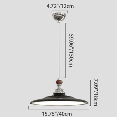 Modern Minimalist Flying Saucer Iron Aluminum PMMA LED Pendant Light For Living Room