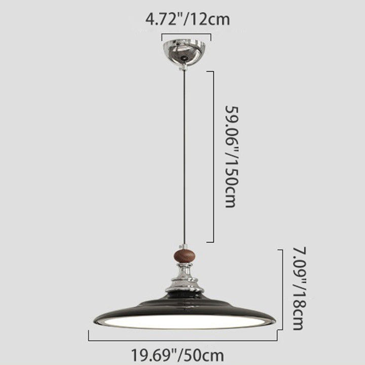 Modern Minimalist Flying Saucer Iron Aluminum PMMA LED Pendant Light For Living Room