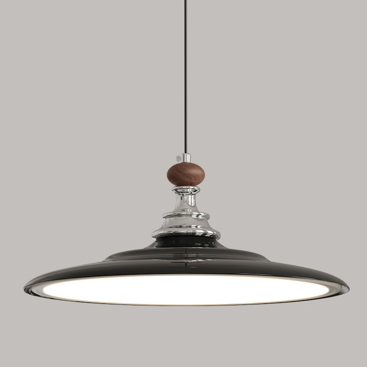 Modern Minimalist Flying Saucer Iron Aluminum PMMA LED Pendant Light For Living Room