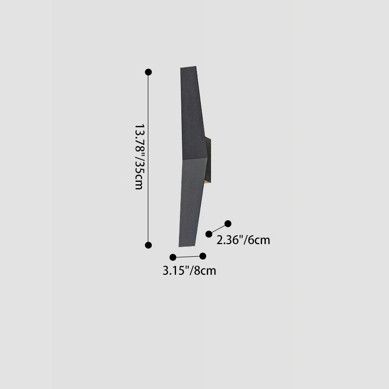Applique murale extérieure LED en aluminium avec ailes étanches et simplicité moderne pour jardin 