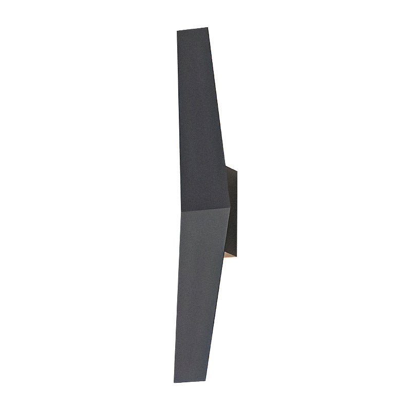 Applique murale extérieure LED en aluminium avec ailes étanches et simplicité moderne pour jardin 