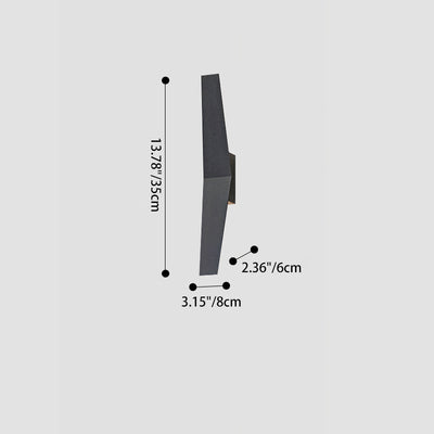 Modern Simplicity Waterproof Wings Aluminum PC LED Outdoor Wall Sconce Lamp For Garden