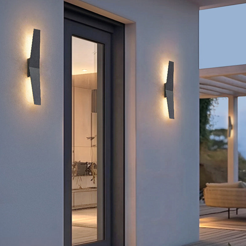 Modern Simplicity Waterproof Wings Aluminum PC LED Outdoor Wall Sconce Lamp For Garden