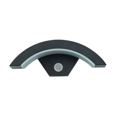 Modern Minimalist Waterproof Arc Aluminum Acrylic Sensor LED Outdoor Wall Sconce Lamp For Garden