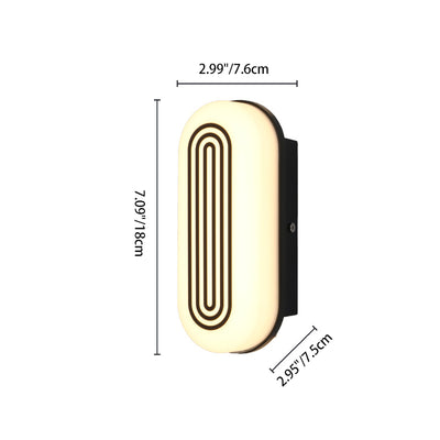 Modern Minimalist Waterproof Cylindrical Aluminum PC LED Outdoor Wall Sconce Lamp For Garden