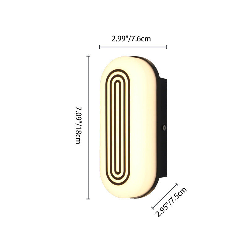 Modern Minimalist Waterproof Cylindrical Aluminum PC LED Outdoor Wall Sconce Lamp For Garden