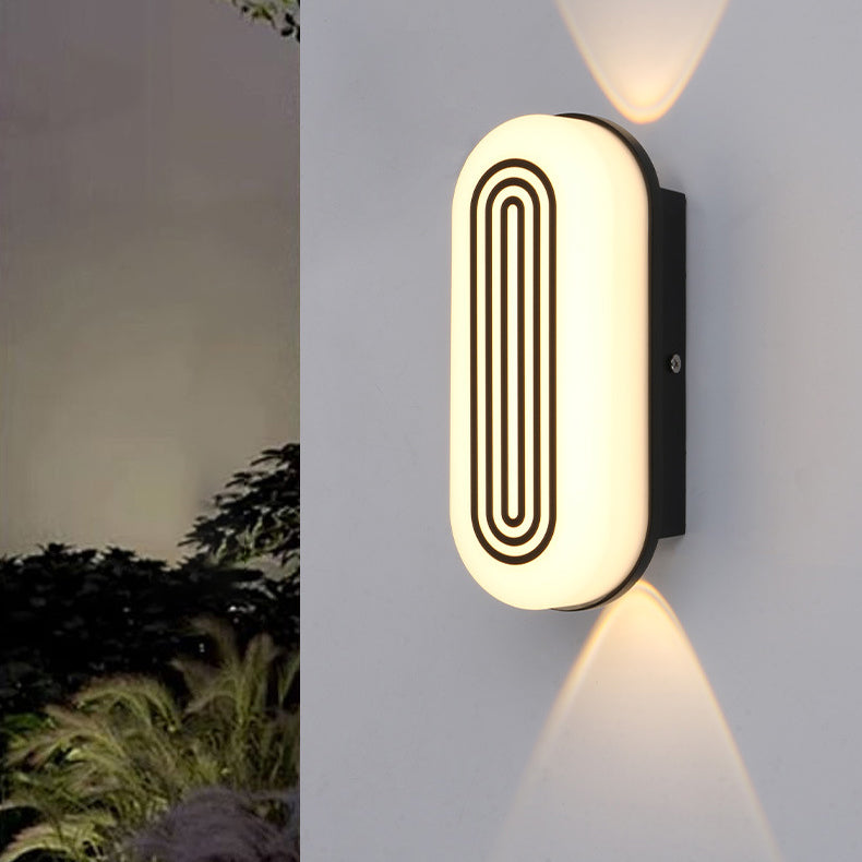 Moderne minimalistische wasserdichte zylindrische Aluminium-PC-LED-Außenwandleuchte für den Garten 