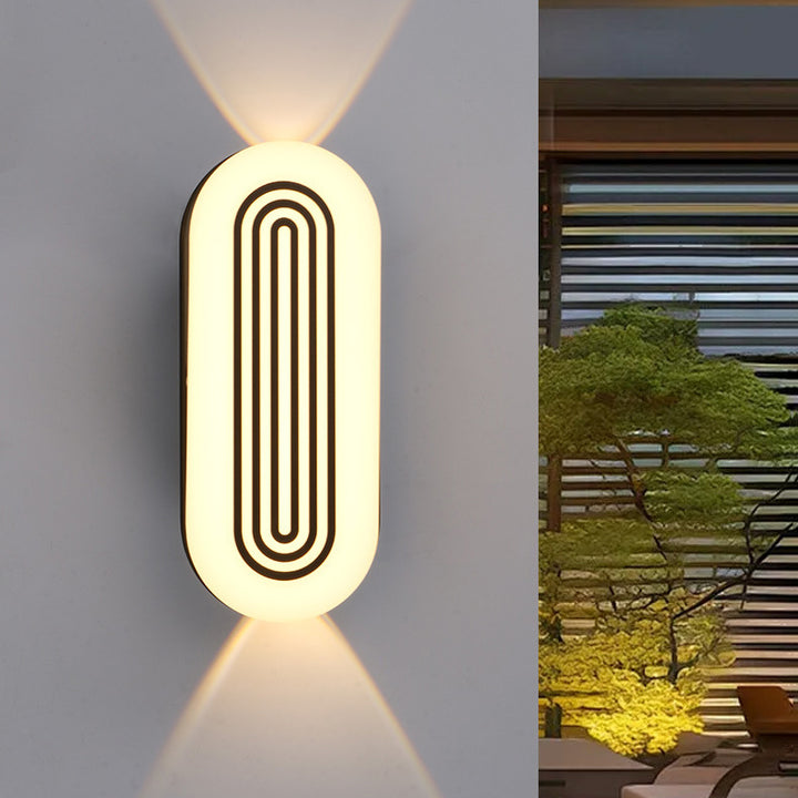 Moderne minimalistische wasserdichte zylindrische Aluminium-PC-LED-Außenwandleuchte für den Garten 