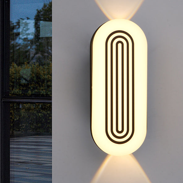 Moderne minimalistische wasserdichte zylindrische Aluminium-PC-LED-Außenwandleuchte für den Garten 