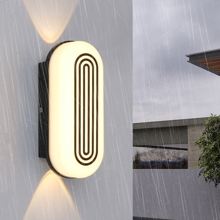 Moderne minimalistische wasserdichte zylindrische Aluminium-PC-LED-Außenwandleuchte für den Garten 