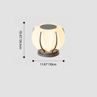 Contemporary Creative Waterproof Solar Flower Iron PE LED Outdoor Light Landscape Lighting For Garden
