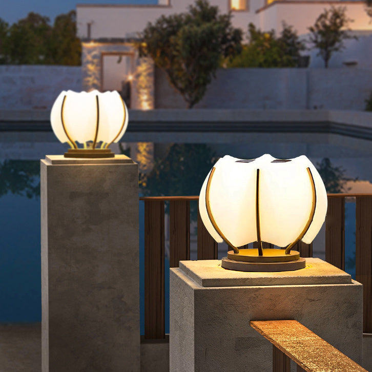 Contemporary Creative Waterproof Solar Flower Iron PE LED Outdoor Light Landscape Lighting For Garden
