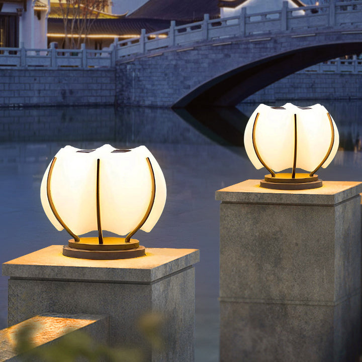 Contemporary Creative Waterproof Solar Flower Iron PE LED Outdoor Light Landscape Lighting For Garden