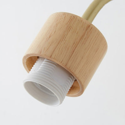 Modern Minimalist Geometric Rubberwood Glass 1-Light Wall Sconce Lamp For Bedroom
