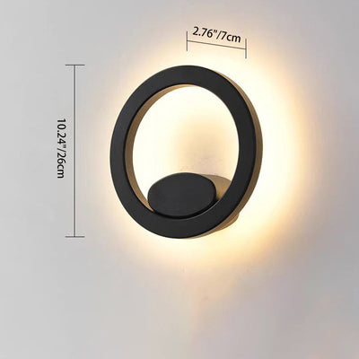 Modern Minimalist Waterproof Square Round Aluminum Acrylic LED Outdoor Wall Sconce Lamp For Garden