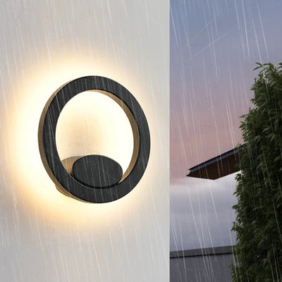 Modern Minimalist Waterproof Square Round Aluminum Acrylic LED Outdoor Wall Sconce Lamp For Garden