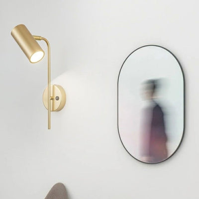 Contemporary Industrial Rotatable Cylindrical Iron 1-Light Wall Sconce Lamp For Bedroom