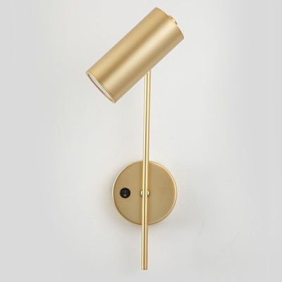 Contemporary Industrial Rotatable Cylindrical Iron 1-Light Wall Sconce Lamp For Bedroom