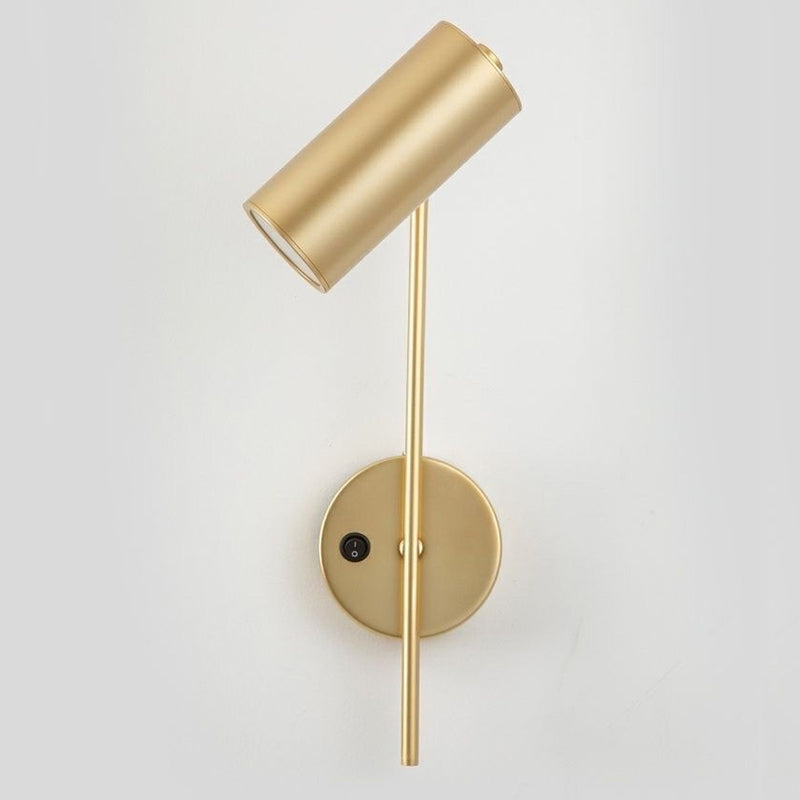 Contemporary Industrial Rotatable Cylindrical Iron 1-Light Wall Sconce Lamp For Bedroom