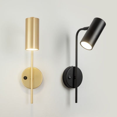 Contemporary Industrial Rotatable Cylindrical Iron 1-Light Wall Sconce Lamp For Bedroom