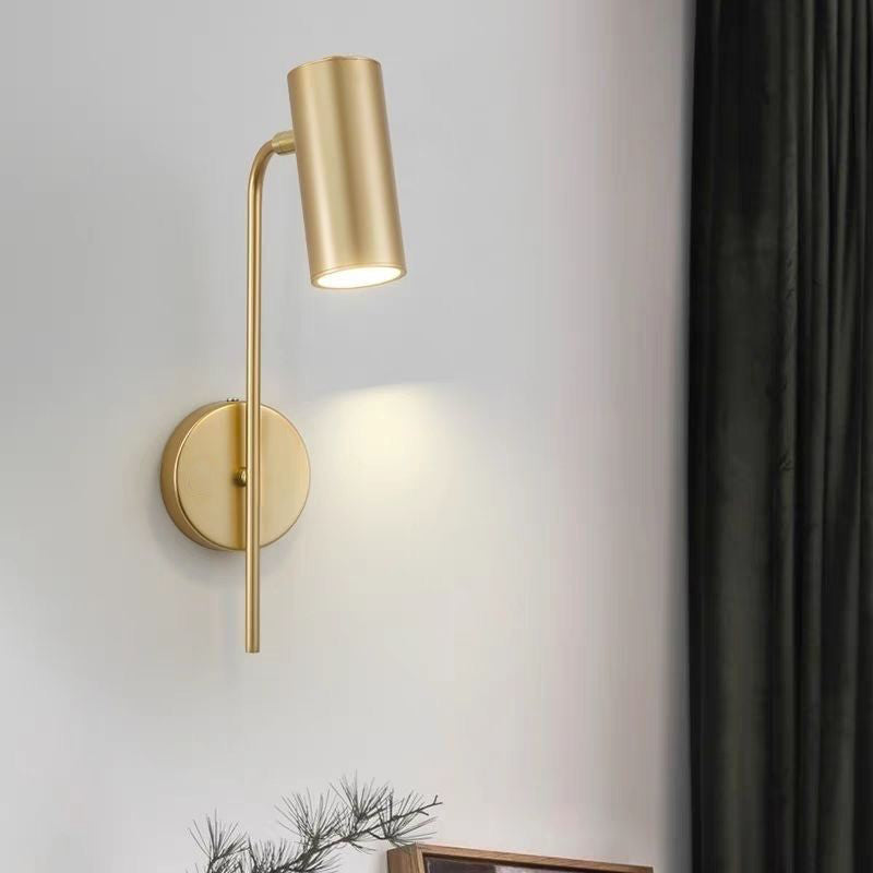 Contemporary Industrial Rotatable Cylindrical Iron 1-Light Wall Sconce Lamp For Bedroom