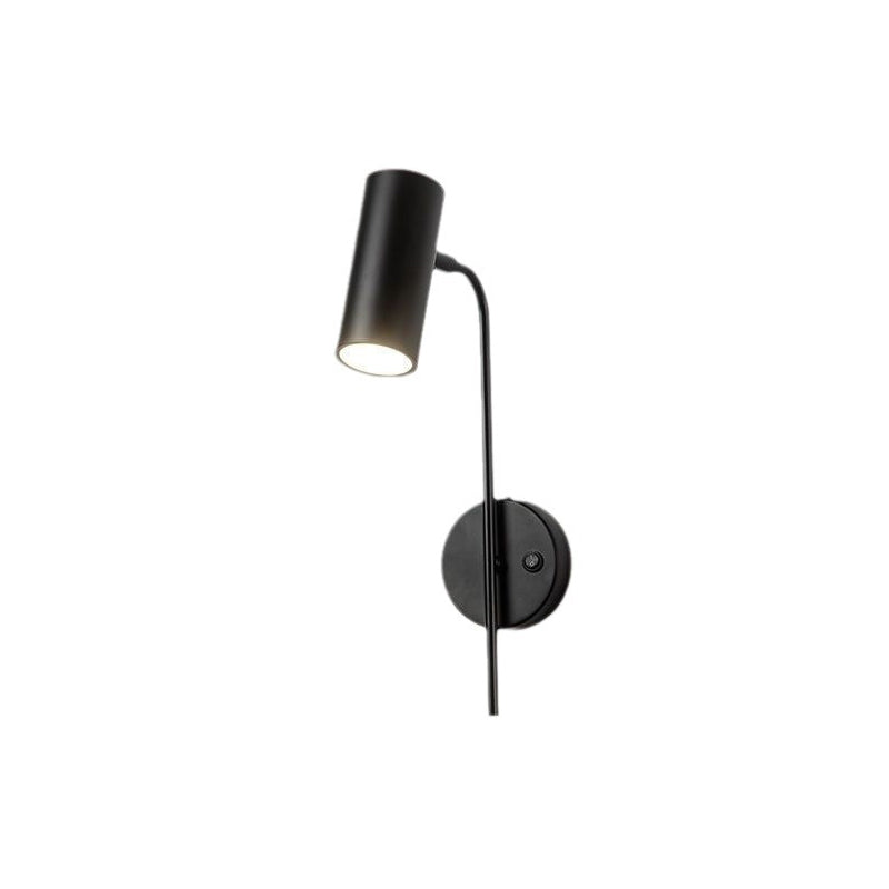 Contemporary Industrial Rotatable Cylindrical Iron 1-Light Wall Sconce Lamp For Bedroom