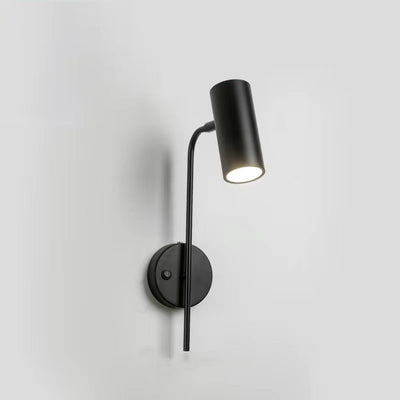 Contemporary Industrial Rotatable Cylindrical Iron 1-Light Wall Sconce Lamp For Bedroom