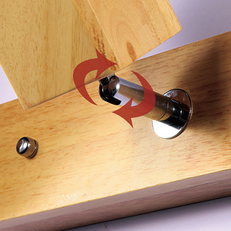 Modern Minimalist Rotatable Long Strip Square Solid Wood Hardware 2/3/4-Light Vanity Light Wall Sconce Lamp For Hallway