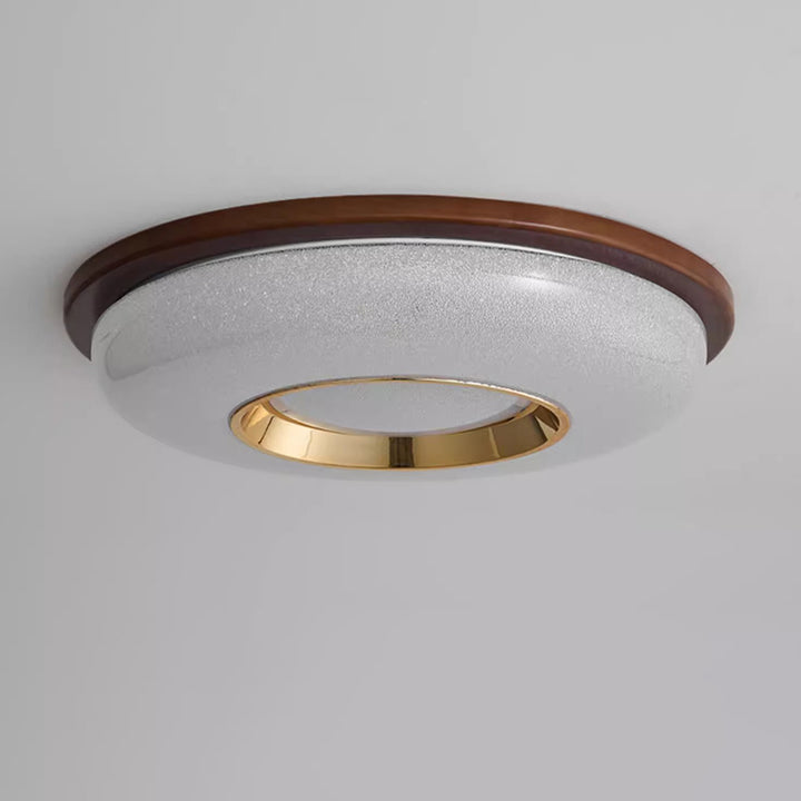 Traditionelle Vintage-hohlrunde Gummibaum-Acryl-LED-Deckenleuchte für Schlafzimmer 