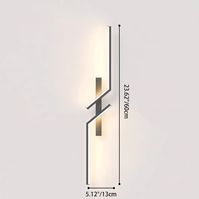 Modern Minimalist Linear Hardware Aluminum LED Wall Sconce Lamp For Hallway