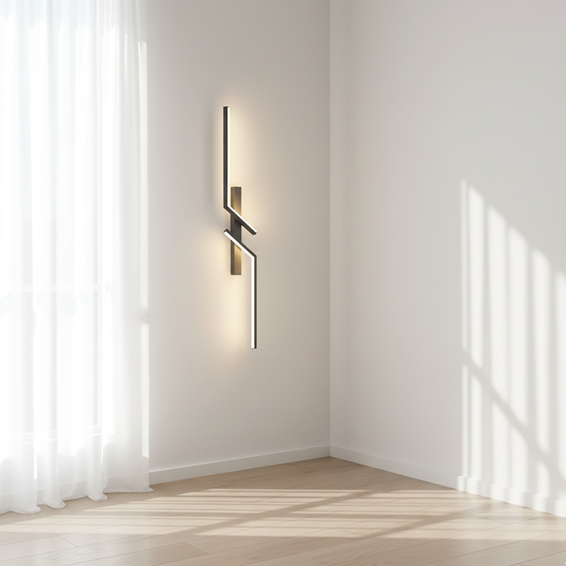 Modern Minimalist Linear Hardware Aluminum LED Wall Sconce Lamp For Hallway