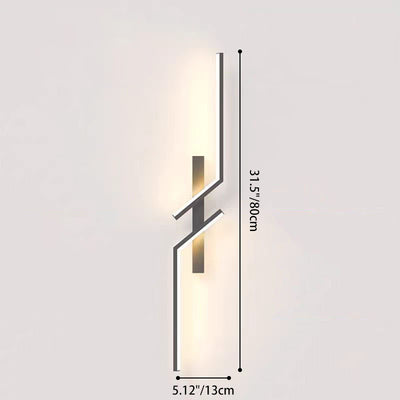 Modern Minimalist Linear Hardware Aluminum LED Wall Sconce Lamp For Hallway