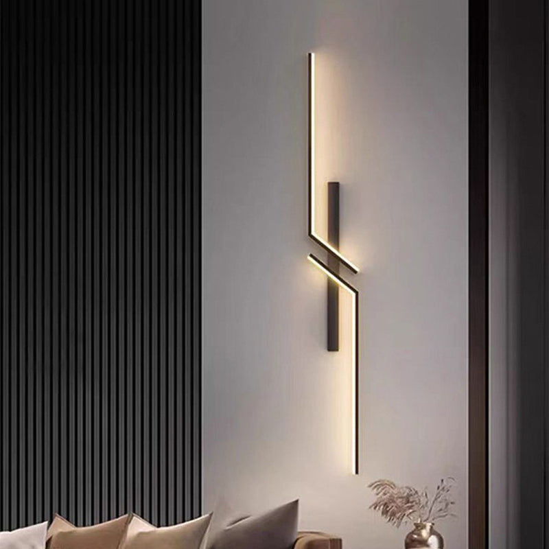 Modern Minimalist Linear Hardware Aluminum LED Wall Sconce Lamp For Hallway