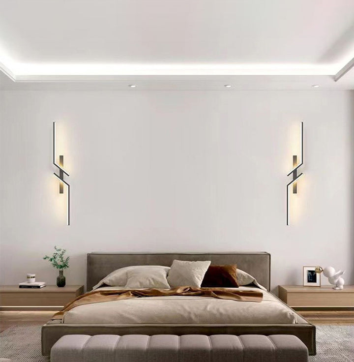 Lámpara Aplique de Pared LED de Aluminio Lineal Minimalista Moderna para Pasillo 