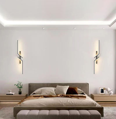 Modern Minimalist Linear Hardware Aluminum LED Wall Sconce Lamp For Hallway